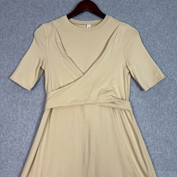 Lululemon Prosecco Cotton Wrap Front T Shirt Dress Size 2 - Picture 3 of 10